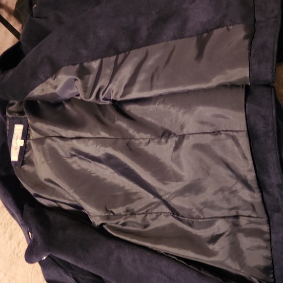 Wildflower navy faux suede moto jacket - Picture 11 of 12